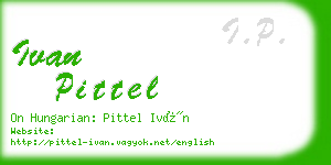 ivan pittel business card